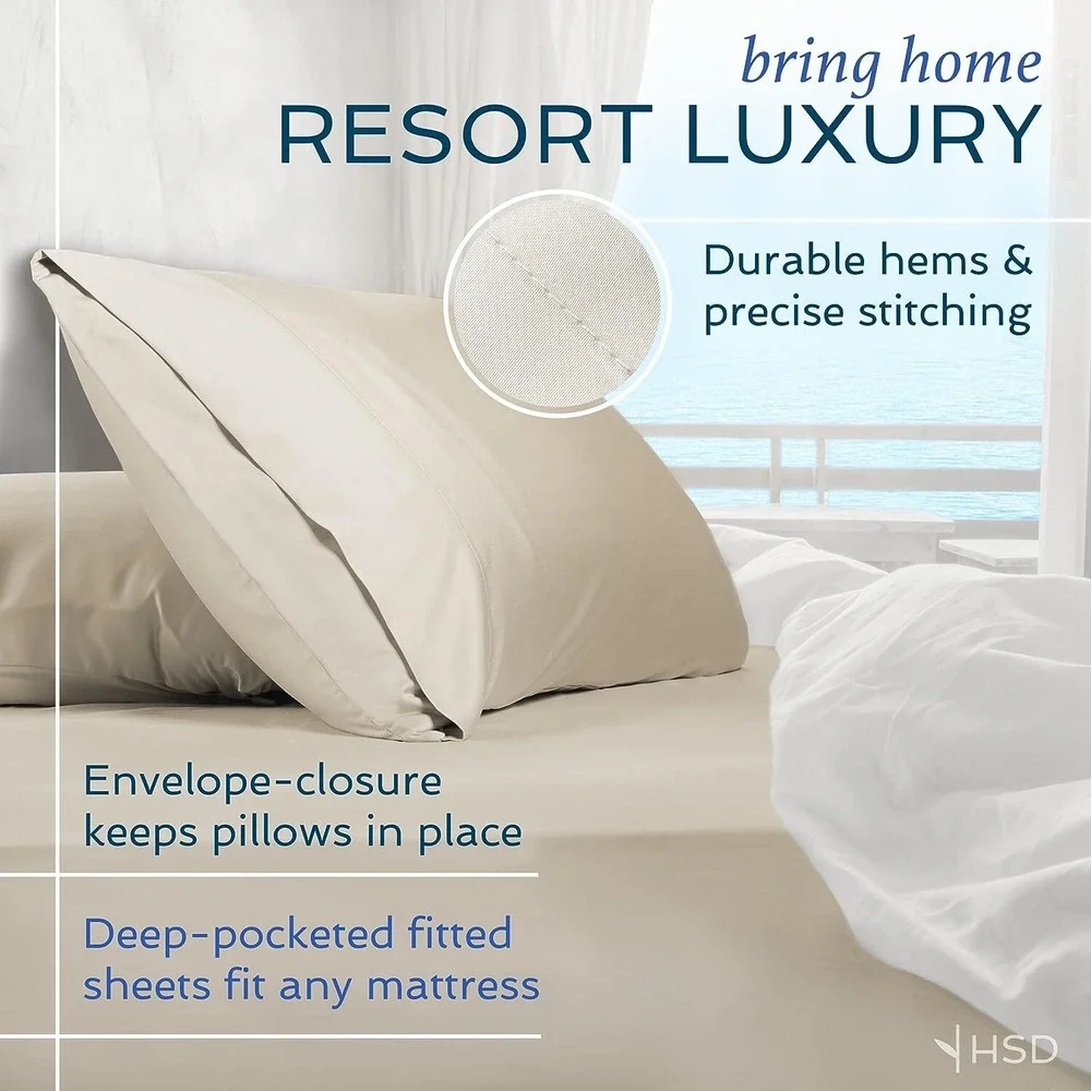 Hotel Sheets Direct 100% Viscose Derived Bamboo Sheets Set Cali King Cooling